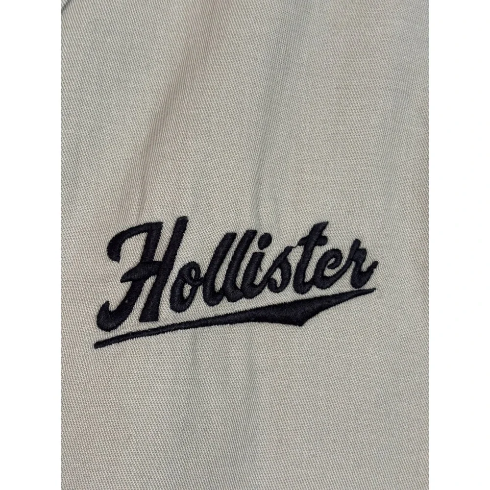 Hollister Mens Los Angeles Sportswear Baseball Jersey Shirt Khaki Tan Small - Picture 2 of 6